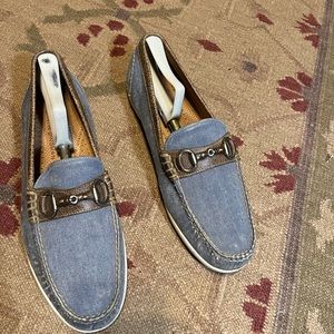 Martin Dingman blue denim  horsebit loafers size 10.5